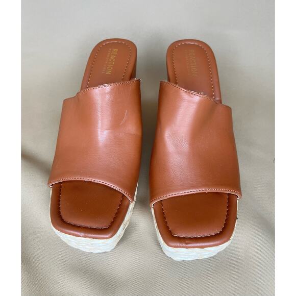 Kenneth Cole Reaction Maria Mule Brown PU Leather 10 New - Picture 6 of 9